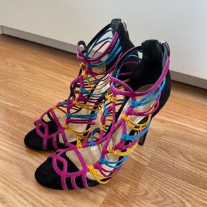 SCHUTZ Colorful Strappy Women's Heels